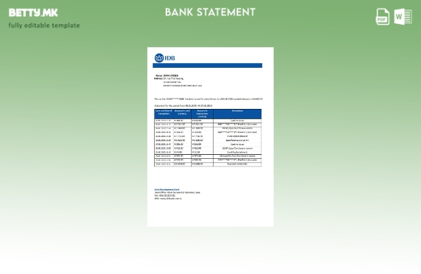 Модерен стил Шаблон за зборови за изјава за заедничка банка за развој на Лаос (J